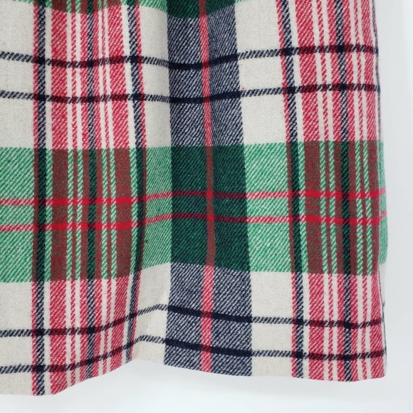 Vineyard Vines Tartan Plaid Bow Mini Skirt 6 Wool Blend Bow Accent Green Red NWT - Picture 8 of 10